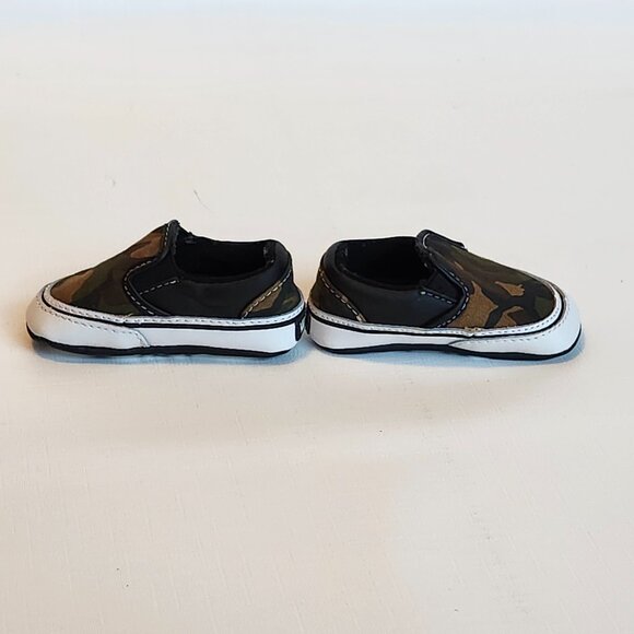 Vans Infant Old Skool Slip On Crib Shoes CAMO Size 2 6-12 Weeks Old BNWOT - Picture 9 of 11